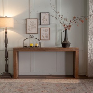 Solid Wood Console Table for Living Room Retro Long Sofa Table Narrow Entryway Table Behind Couch for Hallway Foyer or Entry-The Pop Home - 1 of 4