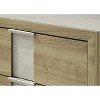 1pc Driftwood Nightstand Two Drawer Wooden Bedroom Furniture - 4 of 4