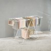 Free-Standing Metal Clothes Drying Rack with Sock Clips Foldable Laundry Drying Rack Space-Saving Design Clothes Dryer - 4 of 4