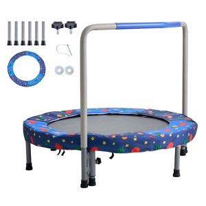 36" Kids Trampoline with Handle, Foldable Mini Indoor & Outdoor Rebounder for Toddlers - 1 of 4