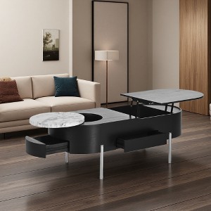 47.2" Oval Lift-Top Coffee Table - 1 of 4