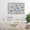 Stupell Industries Blue Onion Flowers Floating Frame Canvas Art, Gold, 31" x 21" - 3 of 4