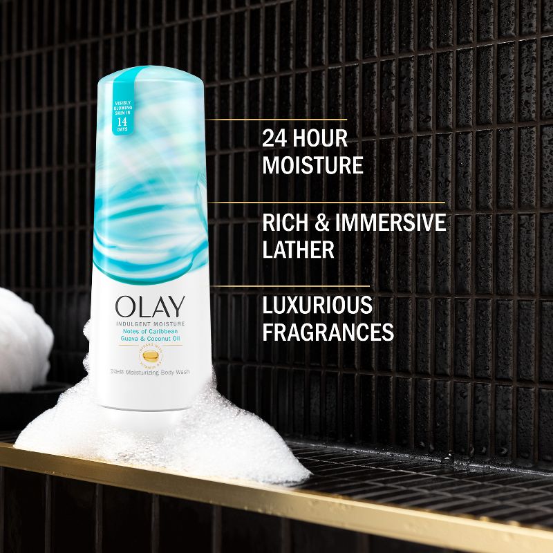 Olay Indulgent Moisture Body Wash Infused with Vitamin B3 - Notes of Guava and Coconut - 20 fl oz, 6 of 11