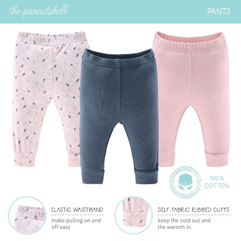The Peanutshell Prairie Floral 16-Piece Baby Layette Gift Set in Blue/Pink, 0-3 Months, 4 of 8
