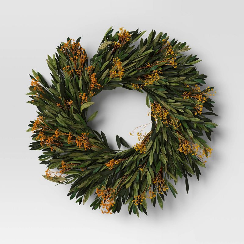 Floral Preserved Wreath Multi Colored - Threshold&#8482;, 1 of 5
