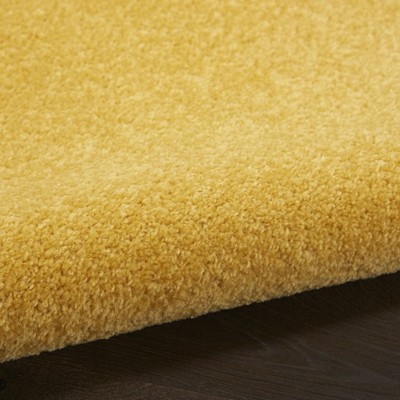 Yellow 4' x 6' Solid Synthetic Indoor/Outdoor Rug