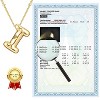 Bubble Letter Initial Necklace for Women, 14K Gold Plated Personalized Birthday Gift - 2 of 4