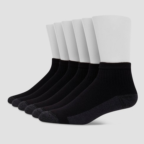 Hanes Premium Men's Xtemp Ultra Cushion 6pk Ankle Socks - Black 6-12 :  Target