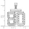 Black Bow Jewelry 14k White Gold, Varsity Collection, Large D/C Pendant, Number 80 - 2 of 3