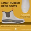 Furuian Men's Deck Boots Fishing Boots Waterproof Rain Boots Gray - 4 of 4