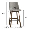 South Bar Stool Set Of 2 and 4, Fabric Upholstered Barstools with Solid Wood Legs and Footrest for Dining Room, Kitchen Island - Maison Boucle - 4 of 4