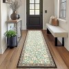 Coucheta Farmhouse Washable Non Slip Vintage Botanical Area Rugs, Low Pile Stain-Resistant Carpet for Living Room & Bedroom,Multiple Sizes and Colors - 2 of 4