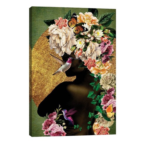 bright bouquet graphic floral illustration Floral Collage 1-8 x 11 inch giclee print Abstract