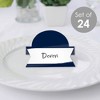 Big Dot of Happiness Navy Blue Elegantly Simple - Guest Party Favors Tent Buffet Card - Table Setting Name Place Cards - Set of 24 - 2 of 4