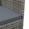 Patio Dining Chairs 2 pcs Poly Rattan Gray - 2 of 2