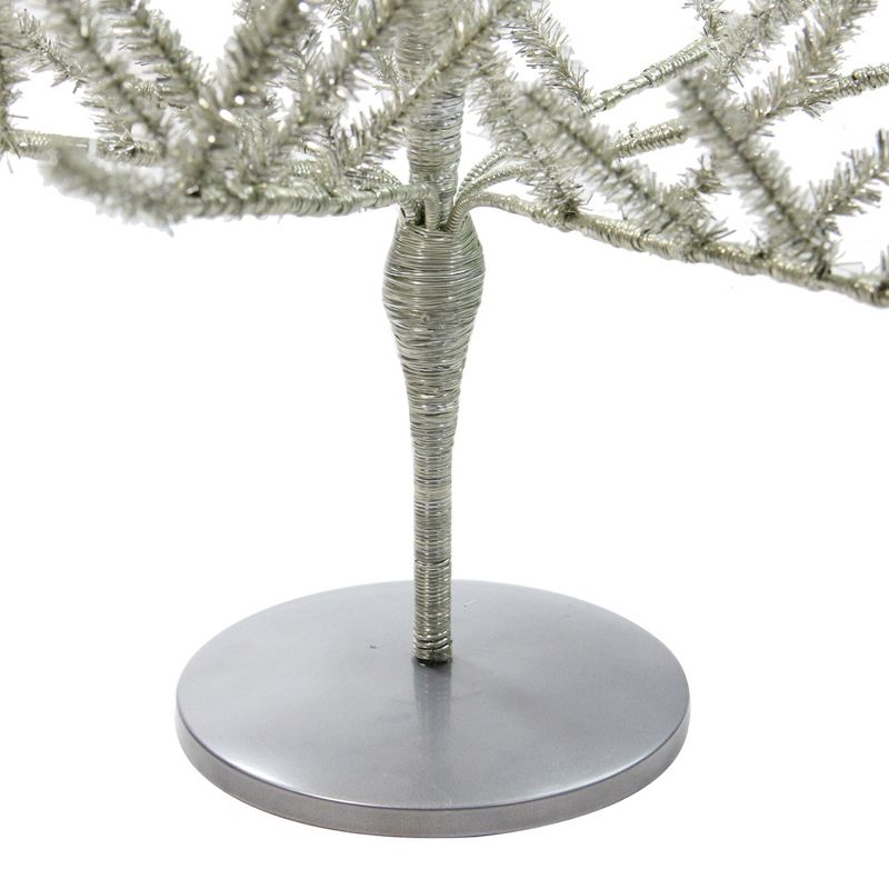 Northlight 3' Unlit Artificial Christmas Twig Tree Full Champagne Tinsel, 6 of 7