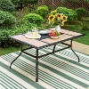 7pc Patio Dining Set with 360 Swivel Chairs with Cushions and Steel Frame Rectangle Tabletop Table- Captiva Designs - 2 of 4