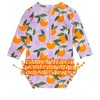 RuffleButts Baby Girls Orange You The Sweetest Long Sleeve UPF50+ One Piece Rash Guard - 2 of 4