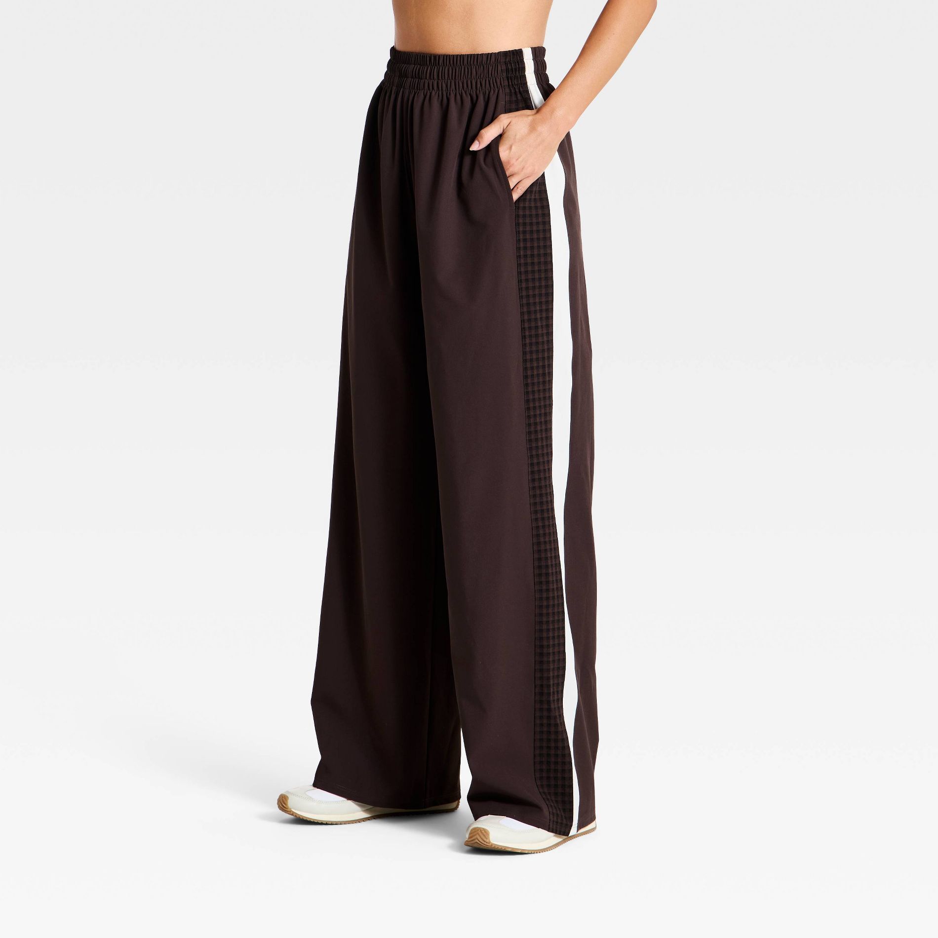 Women's Woven High-Rise Gingham Track Pants - All In Motion™