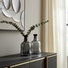 Glam Glass Vase - Decorative Modern Glass Accent for Home, Living Room, Bedroom & Office - Gray - 2 of 4