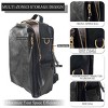 INFURNIC Backpacks Women Retro PU Leather Backpack Multi Function Large Capacity Stylish Travel Work Bag, Black, 13.26"*16.77"*2.34" - 3 of 4