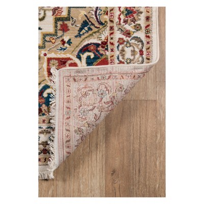 Elegant Ivory Heirloom-Inspired 2'3" X 8' Wool Blend Runner Rug