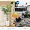 5/6FT Artificial Palm Tree with White Planter, Realistic Indoor/Outdoor Fake Plant, Tall Faux Indoor Plant for Home, Living Room, Office - 4 of 4
