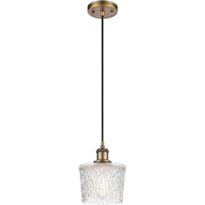 Niagra - 1 Light Mini Pendant-Black Antique Brass Finish    -Traditional Installation