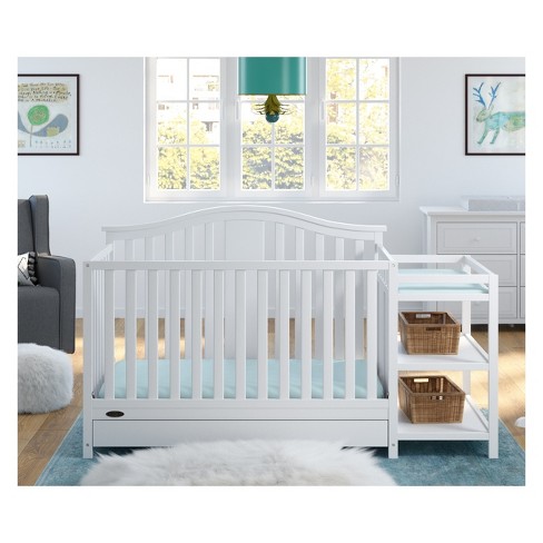 Baby Cribs Solano 4 In 1 Convertible Crib And Changer With Drawer