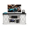 Farmhouse TV Stand for TVs Up to 65", Rustic Entertainment Center with Sliding Barn Doors - 3 of 4