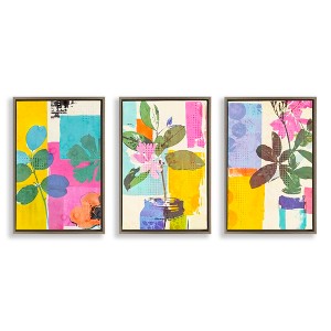 Stupell Industries Drifting Bloom Botanicals 3pc Floating Frame Art Set - 1 of 4