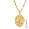 Steeltime 24" Men's 18k gold plated stainless steel buddha pendant - 3 of 4