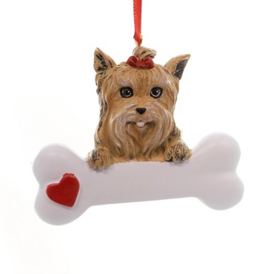 Personalized Ornament 3.0 Inch Yorkie Dog Puppy Active Overprotective Tree Ornaments