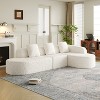 111.8" L-Shaped Curved Modular Sofa Couch with Chaise & 3 Pillows for Living Room - ModernLuxe - 3 of 4