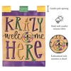 Magnolia Garden Krazy Welcome Here Mardi Gras 13 x 18 Inch Polyester Garden Flag - 2 of 2