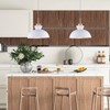 Rennnsan Veorix 11"W 1-Light Dome Wood Modern Dimmable Pendant - 4 of 4