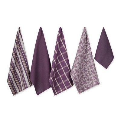 Design Imports  Eggplant Asst Dishtowel & Dishcloth Set/5