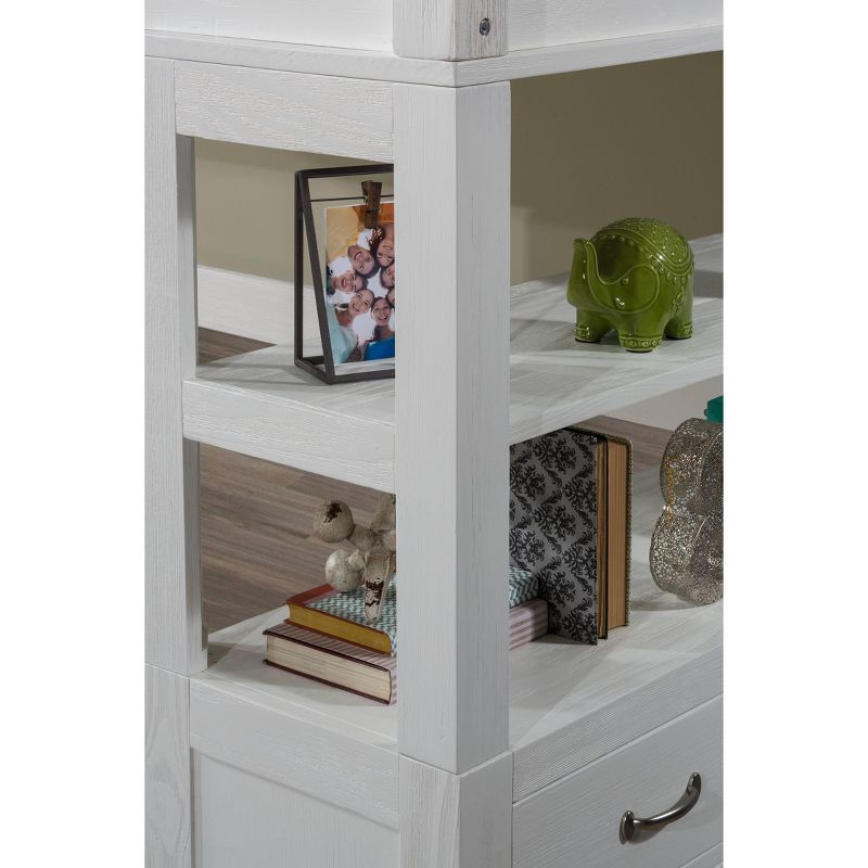 Twin Highlands Kids&#39; Loft Bed with Desk and Chair White - Hillsdale Furniture, 4 of 7