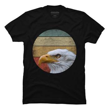 Men's Design By Humans Vintage Eagle Watching By punsalan T-Shirt - Black - Small