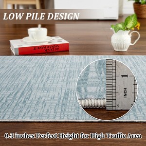 Washed Foldable Printed Non-Slip Rug - Modern Minimalist Faux Carpet for Home Decor - 1 of 4