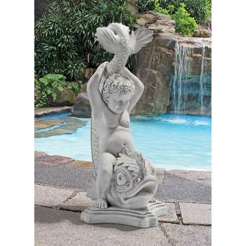 Design Toscano Boy on Dolphin Classical Garden Statue