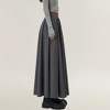 Anna-Kaci Women's Full Maxi Skirt with Wide Smooth Waistband and Flowing Voluminous Silhouette for Soft Elegant Movement - 3 of 4