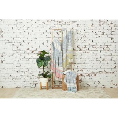 Berkley Hibiscus Multicolor Cotton Throw Blanket