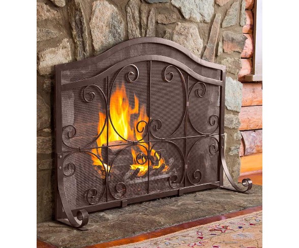 Small Crest Flat Guard Fireplace Fire Screen Copper Plow Hearth Buy Online In Sri Lanka Plow Hearth Products In Sri Lanka See Prices Reviews And Free