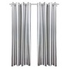 Commonwealth Seascapes Stripes Light Filtering Satiny Look Provide Privacy Grommet Outdoor Panel Pair, Alloy Grey - 2 of 4