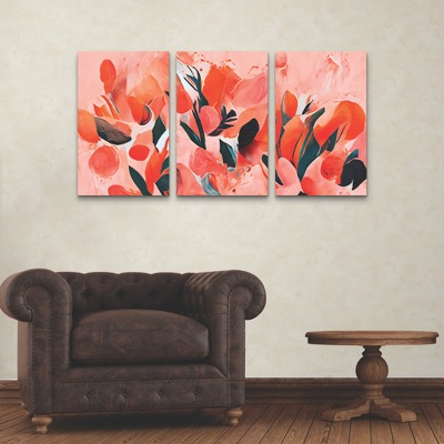 Treechild 'Wild Tulips' Multi Panel Unframed Canvas Wall Art