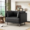 Sapphtopaz Modern Accent Chair Lounge Upholstery Chairs Wood Comfy Chair for Bedroom with Steel Leg Accent Chairs for Living Room, Nursery - 2 of 4