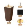 Unique Bargains Wooden Chair Desk Furniture Legs with Mounting Screws 4 Pcs - 3 of 4
