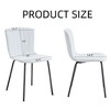 FURNIinspire Dining Chairs Luxury Dining Chairs, Metal Legs Dining Chairs With Pu Cushion For Dining Room Restaurants Hotels, White, 20"*16"*31" - 3 of 4