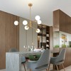 POWLIG 6 - Light Modern Sputnik Sphere Chandelier With 4.7in Milky White Glass Shade - 4 of 4